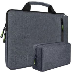 Grey Plain Laptop Sleeve Bag