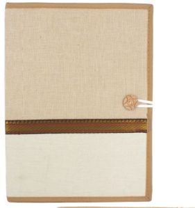 Jute Button Closure File Folder