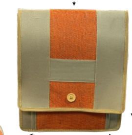 Orange Jute Laptop Bag