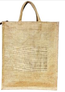 Plain Beige Jute Carry Bag