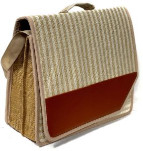 Red Jute Laptop Bag