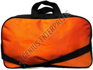 Black And Orange Duffel Travel Bag