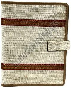 Brown Designer Jute File Folder