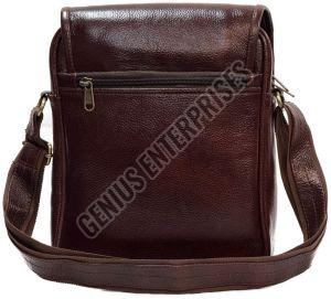 Dark Brown Leather Sling Bag