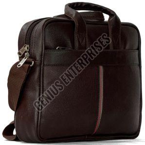 Dark Brown PU Leather Laptop Bag