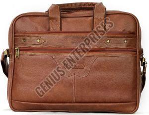 Fancy Brown Leather Laptop Bag