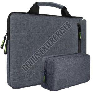 Grey Plain Laptop Sleeve Bag