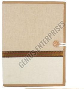 Jute Button Closure File Folder