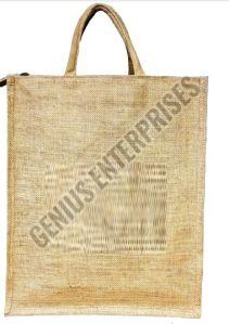 Plain Beige Jute Carry Bag