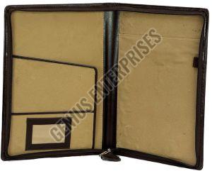 Plain Black PU Leather File Folder