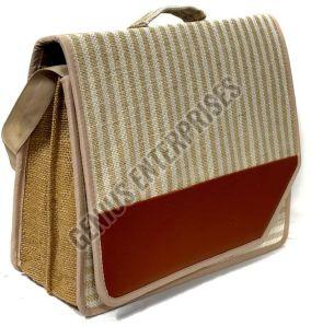 Red Jute Laptop Bag