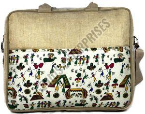 Stylish Printed  Laptop Jute Bag
