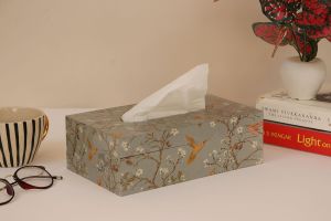 Bird Print MDF Wood Tissue Box