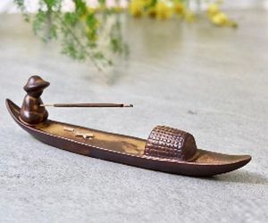 Boat Shape Wooden Incense Burner