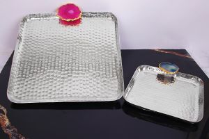 Silver Agate Stone Platter