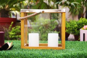 Wooden Candle Holder Lantern