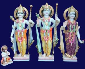 Multicolor Marble Ram Darbar Statue