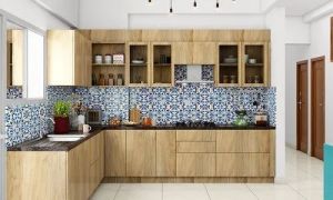 Matt Finish Wooden Modular Kitchen