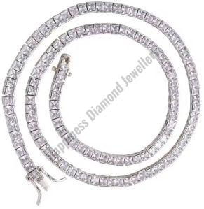 Princess Cut Iced Out Tennis Chain