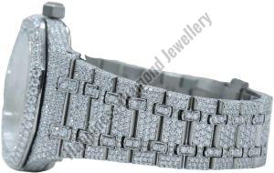 Silver Full Iced Out Watch
