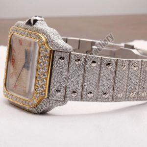 Luxurious Full Iced Out Big Dial Watch
