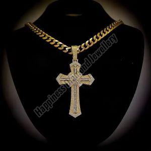 Cross Fully Iced Out Pendant