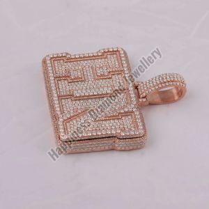 Customized Silver Iced Out Pendant