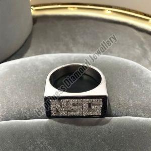 Gold Letter Wedding Ring