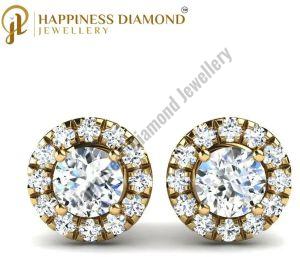 Ladies Gold Plated Stud Earrings