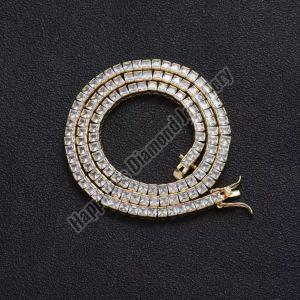 Princess Cut Iced Out Tennis Chain