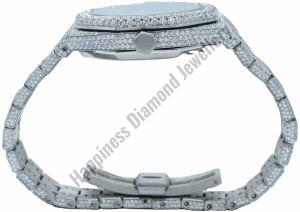 Silver Full Iced Out Watch