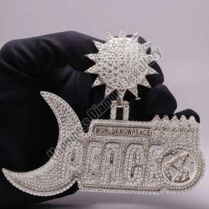 Sun Peace Full Iced Out Pendant