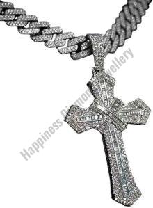 Cross Fully Iced Out Pendant