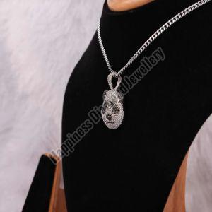 White Gold panda Full Iced Out Pendant