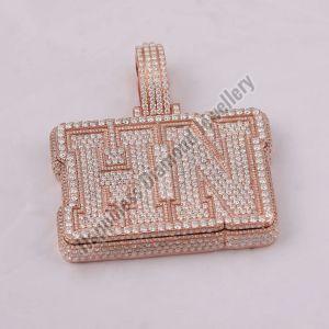 Customized Silver Iced Out Pendant