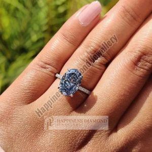 Dark Blue Engagement Ring