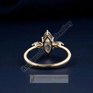 Three Side Stone Wedding Ring
