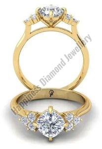 Cushion Cut Gold Ring