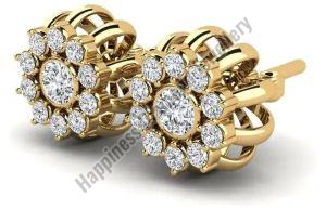 Ladies Round Stud Earrings