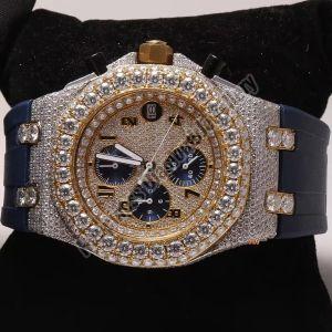 Silver Iced Luxury Watch