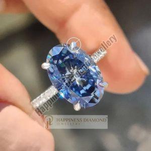 Dark Blue Engagement Ring