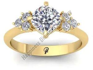 Cushion Cut Gold Ring