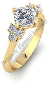 Cushion Cut Gold Ring