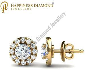 Ladies Gold Plated Stud Earrings