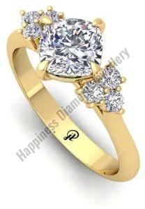 Cushion Cut Gold Ring