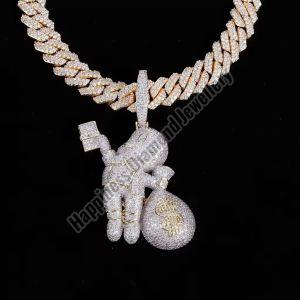 Cute Cartoon Cubic Iced Out Pendant