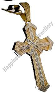 Cross Fully Iced Out Pendant