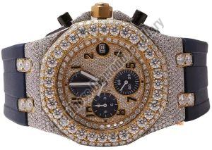 Sterling Silver Iced Watch