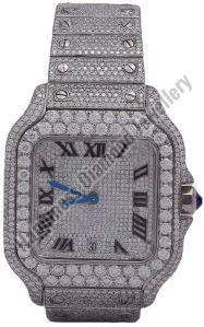 Sterling Silver Luxury Iced Watch