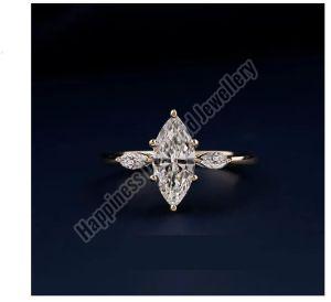 Three Side Stone Wedding Ring